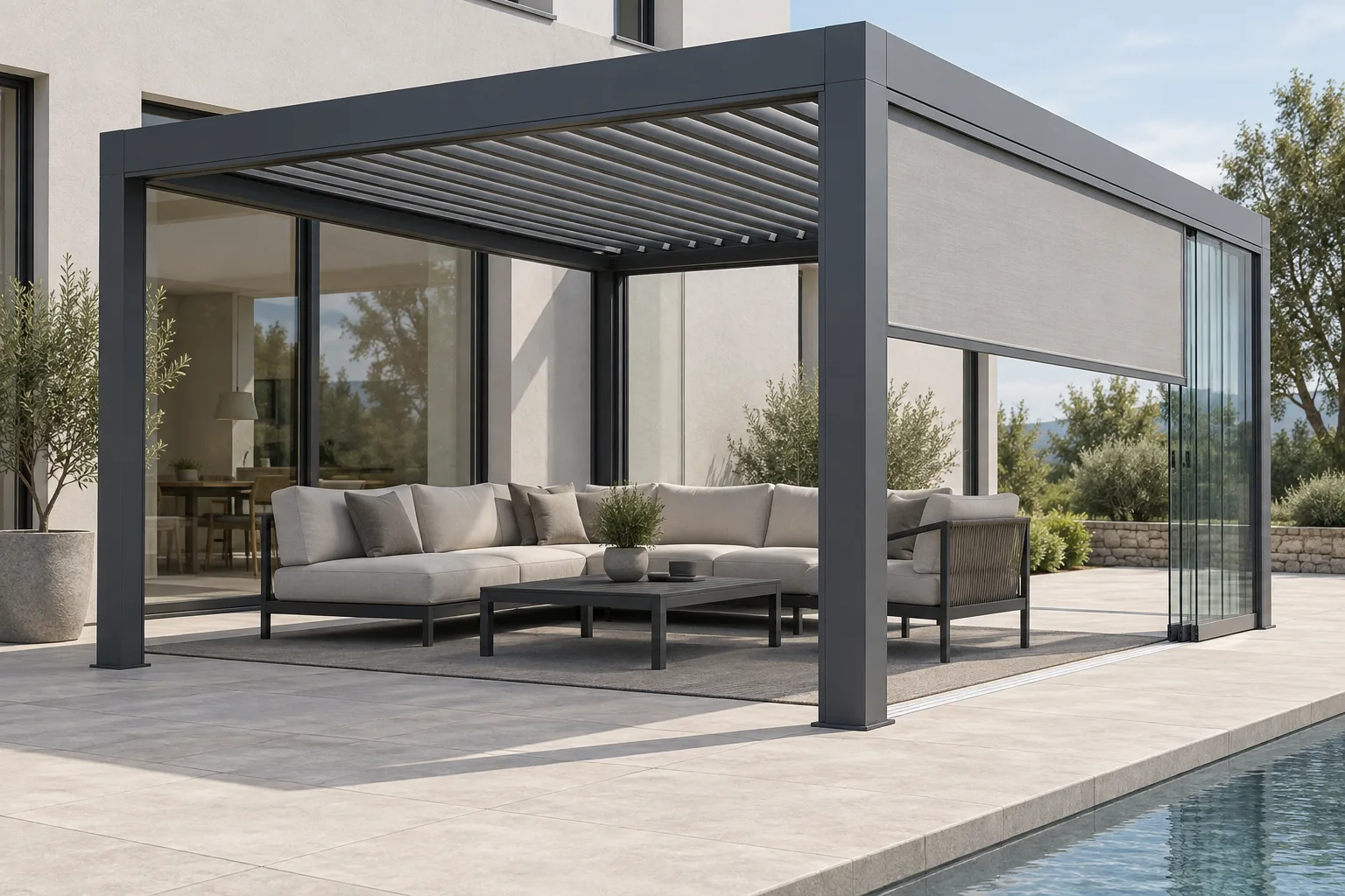 Vue 3D d’un produit configurable (store) pour illustrer France : logiciel de configurateur 3D sur mesure et déploiement.