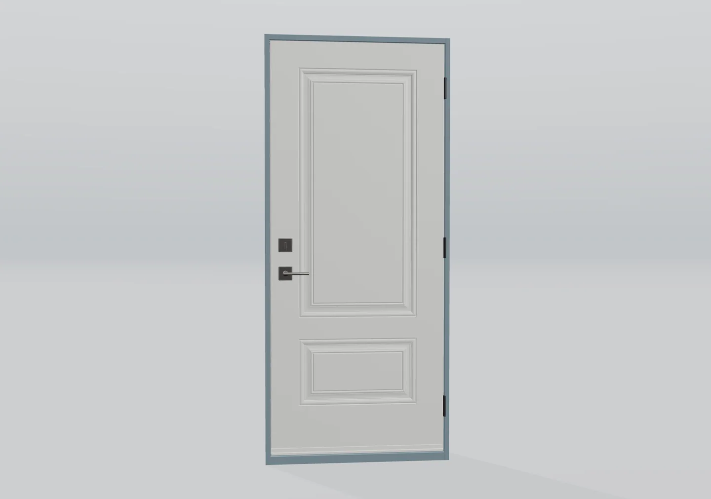 Vue 3D d’un produit configurable (porte) pour illustrer Suisse : logiciel de configurateur 3D sur mesure et déploiement.
