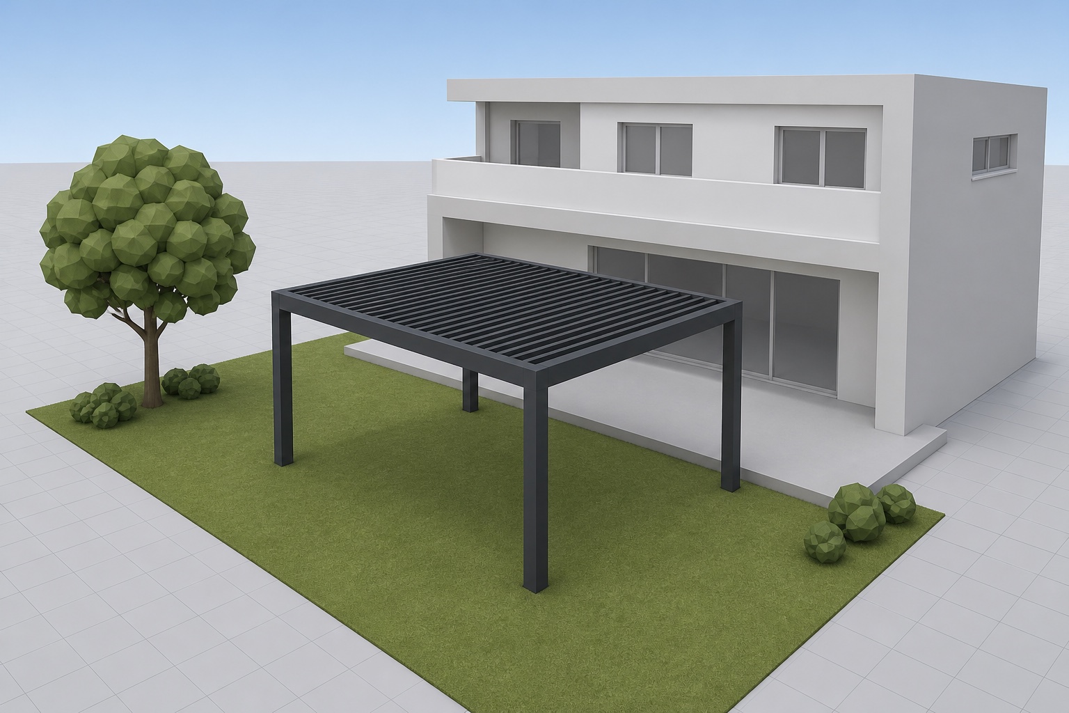 Concevez n'importe quelle pergola, en temps réel. — Anthracite finish